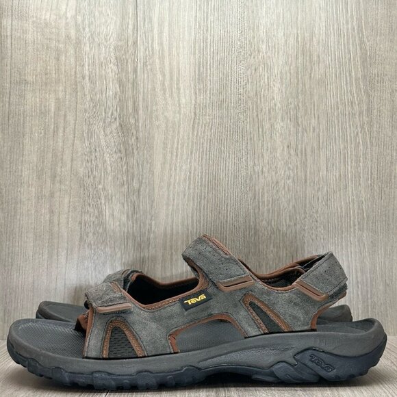 Teva Sandals Mens Size 12 Katavi 2 Adjustable Trail Hiking Suede Brown 1019192 - Picture 3 of 12